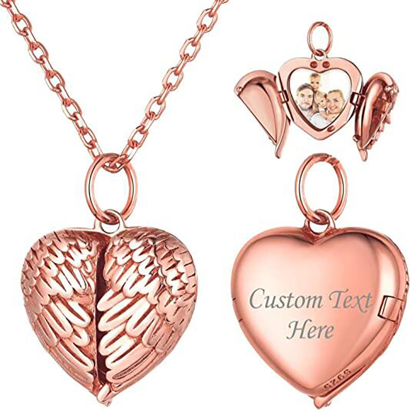 Alas de ángel al por mayor, forma de corazón, diseño de múltiples capas, cubierta de voltaje de succión magnética