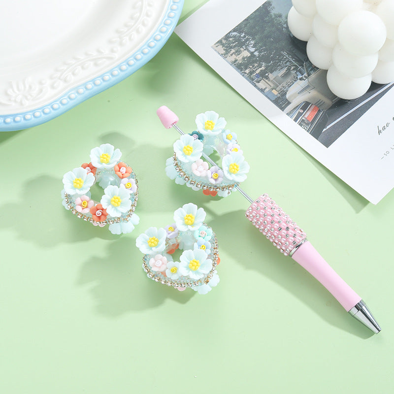 Wholesale 10pcs Heavy Industry Love Flower Bead