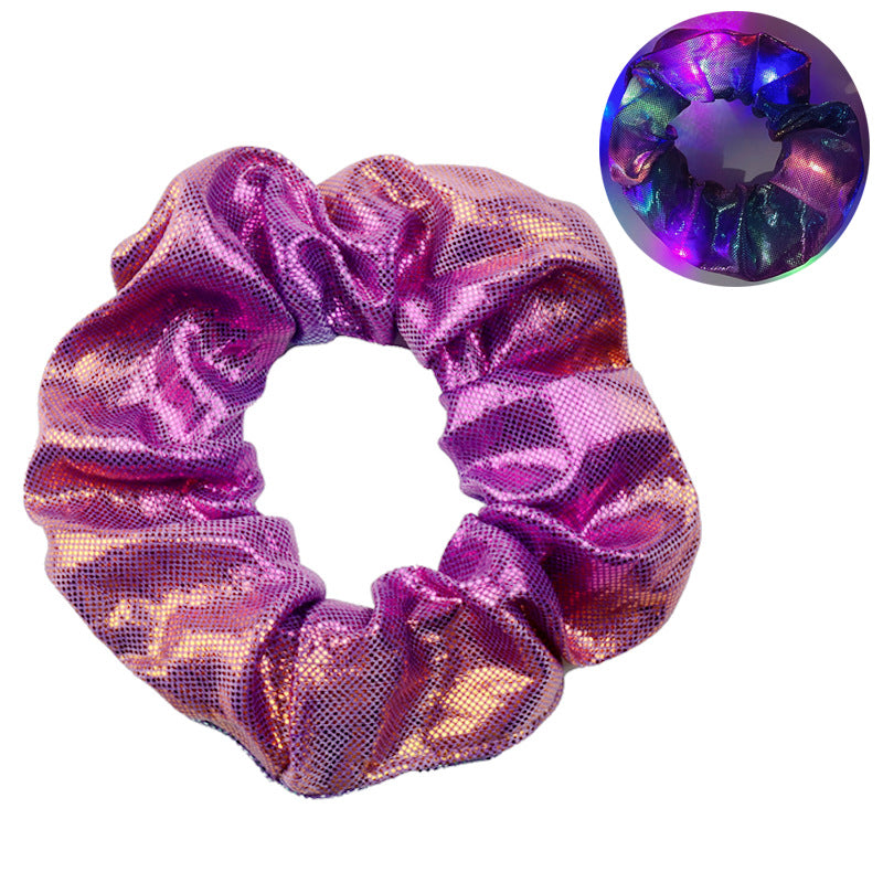 Wholesale Fabric LED Glitter Large Intestine Hair Ties
