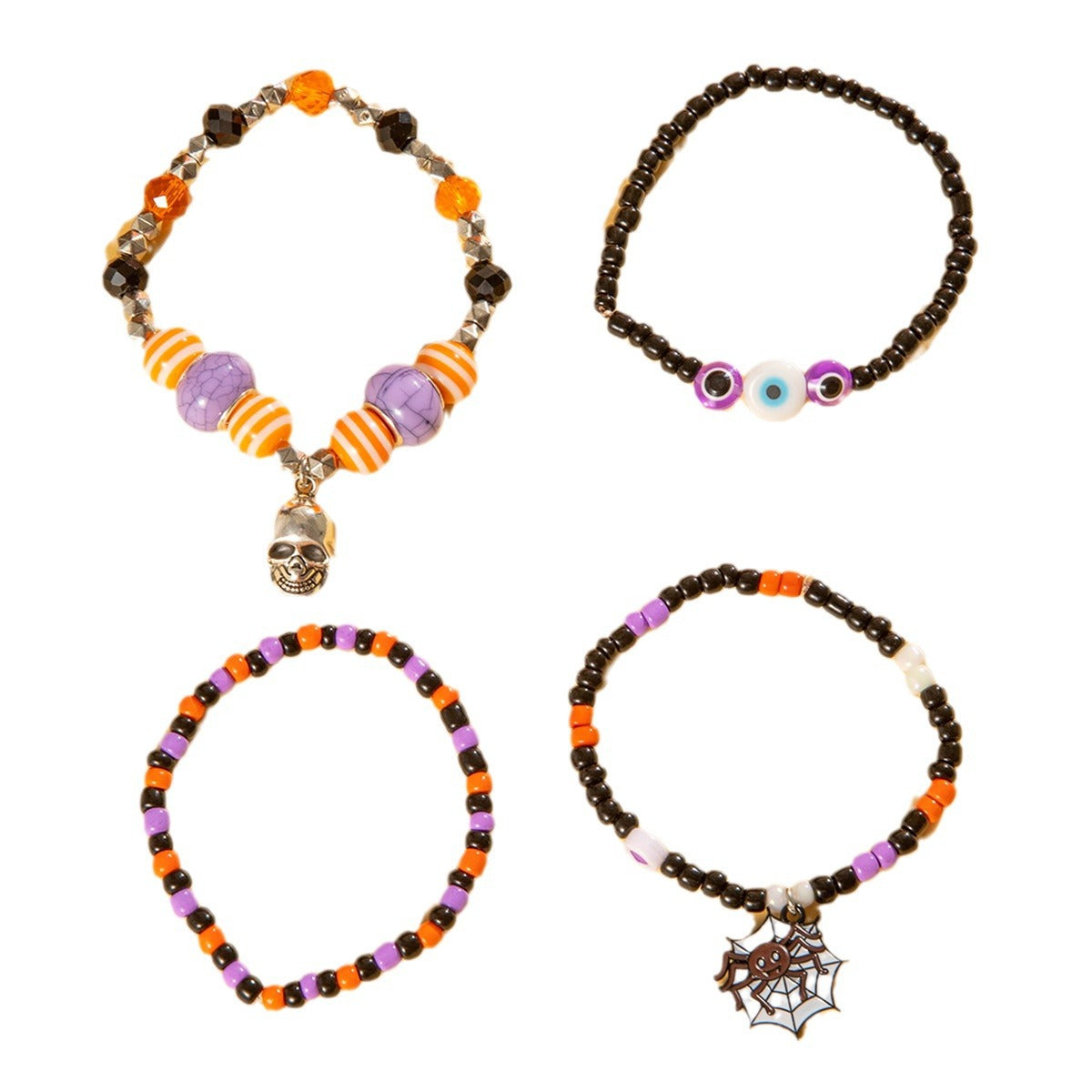 Wholesale  Funny Skull Rice Bead Bracelet Set