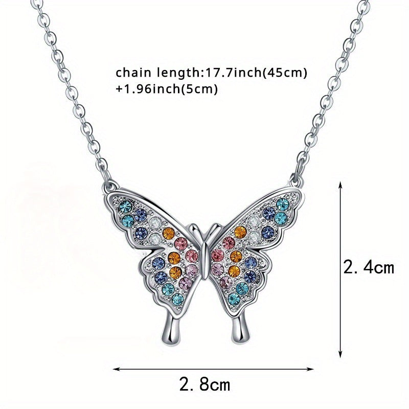 Wholesale Colorful Dopamine Animal Children's Clavicle Chain Versatile High-grade Butterfly Necklaces