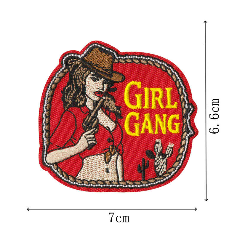 Wholesale Western cowboy embroidery,  embroidery labels,  clothing accessories,  cartoon embroidery patches