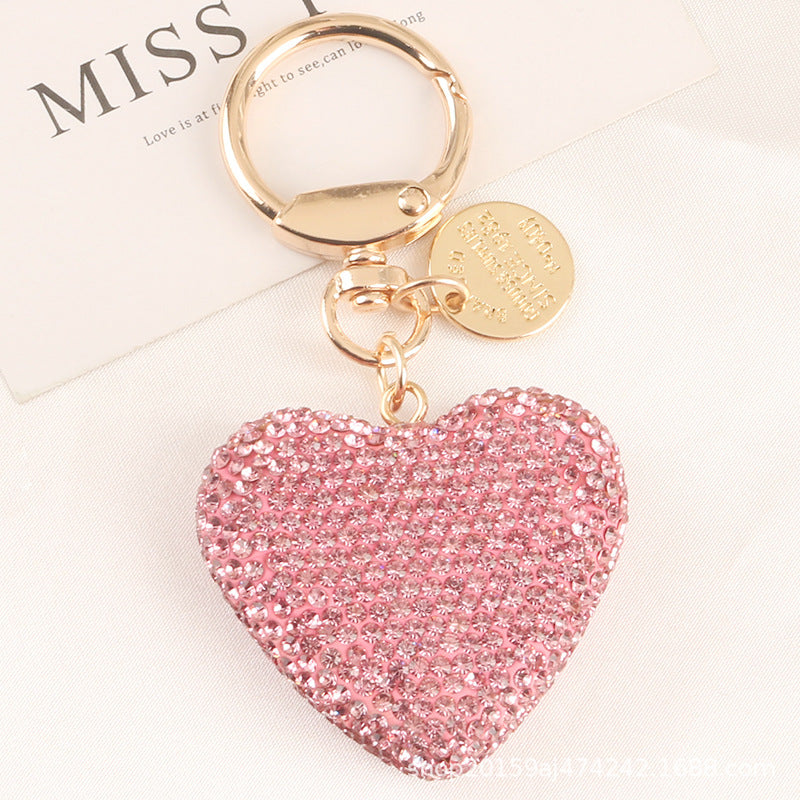 Wholesale Creative diamond heart keychain