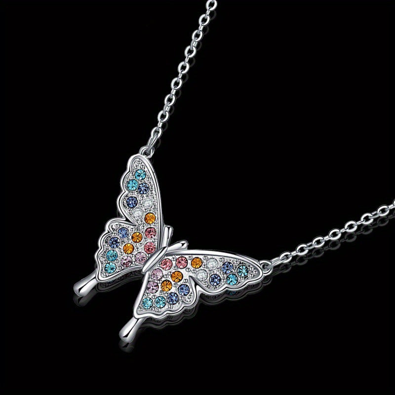 Wholesale Colorful Dopamine Animal Children's Clavicle Chain Versatile High-grade Butterfly Necklaces
