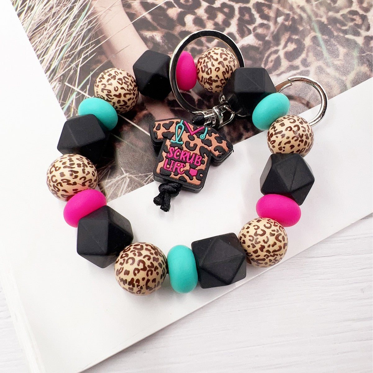 Wholesale Cartoon Silicone Nurses'  Clothing Keychain Creative  Pendant Bracelet Key Ring