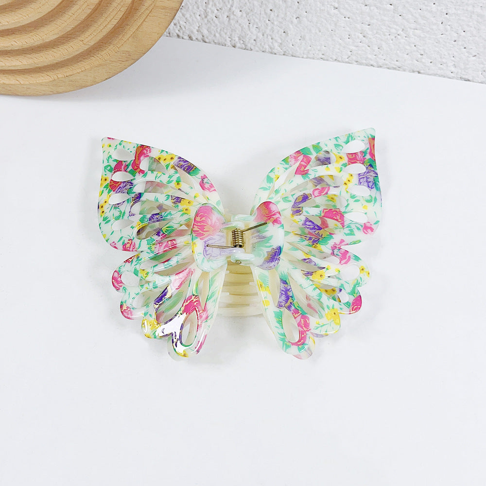 Wholesale Double Layer Butterfly Plastic Hair Clips
