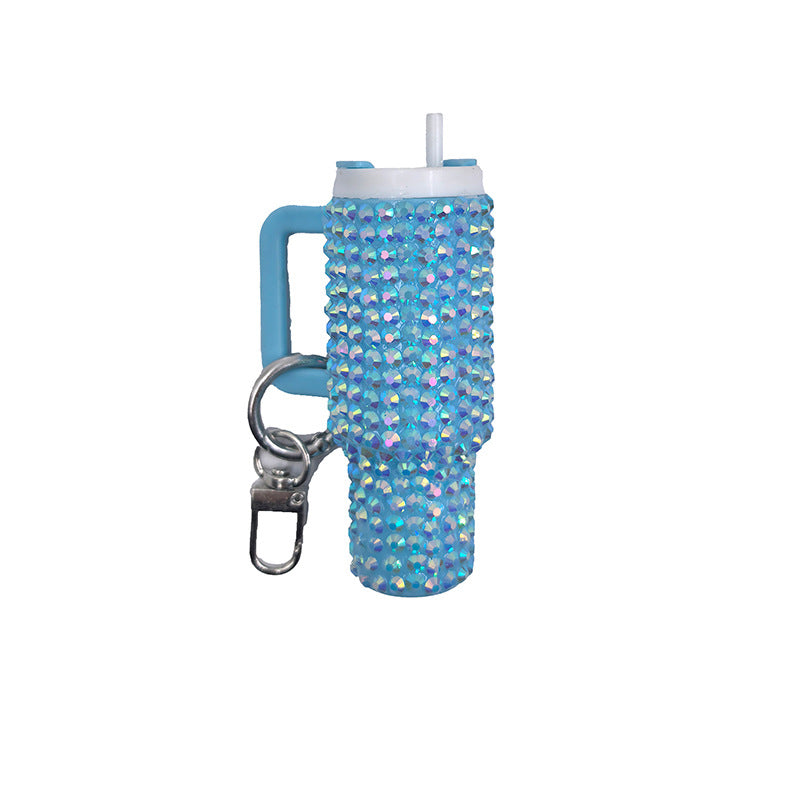 Wholesale Rinestone mini ice bar key chain new keychain pendant mother's day key chain can put lipstick backpack pendant