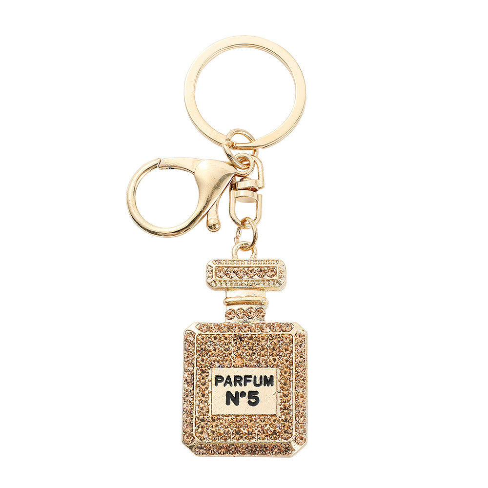 Wholesale creative fashion rhinestone car pendant keychain