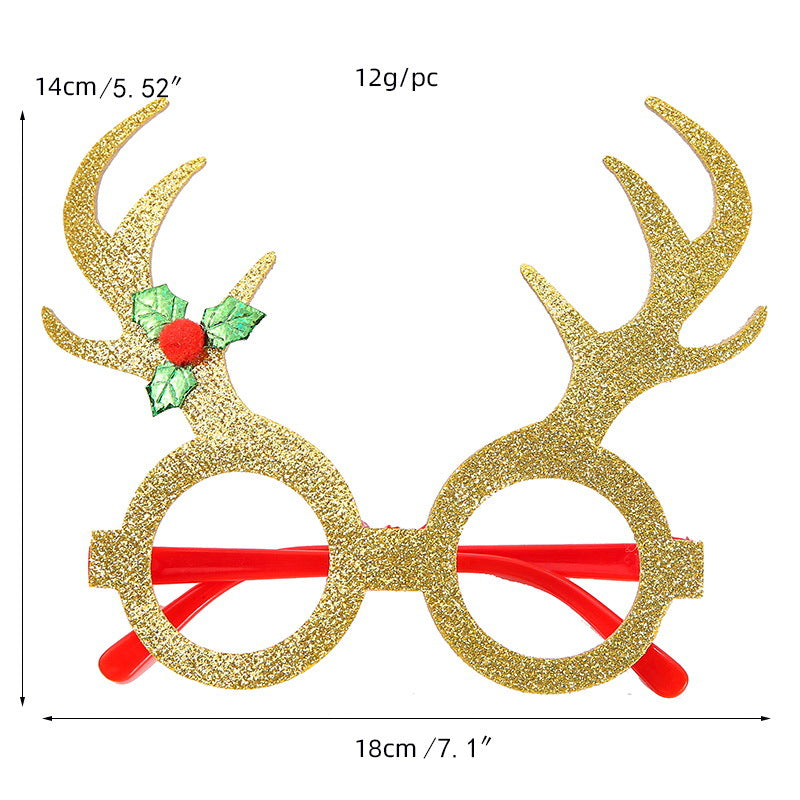 Wholesale New Christmas Decoration for Adults Kids Toys Gifts for The Elderly Snowman Antlers Creative Glasses