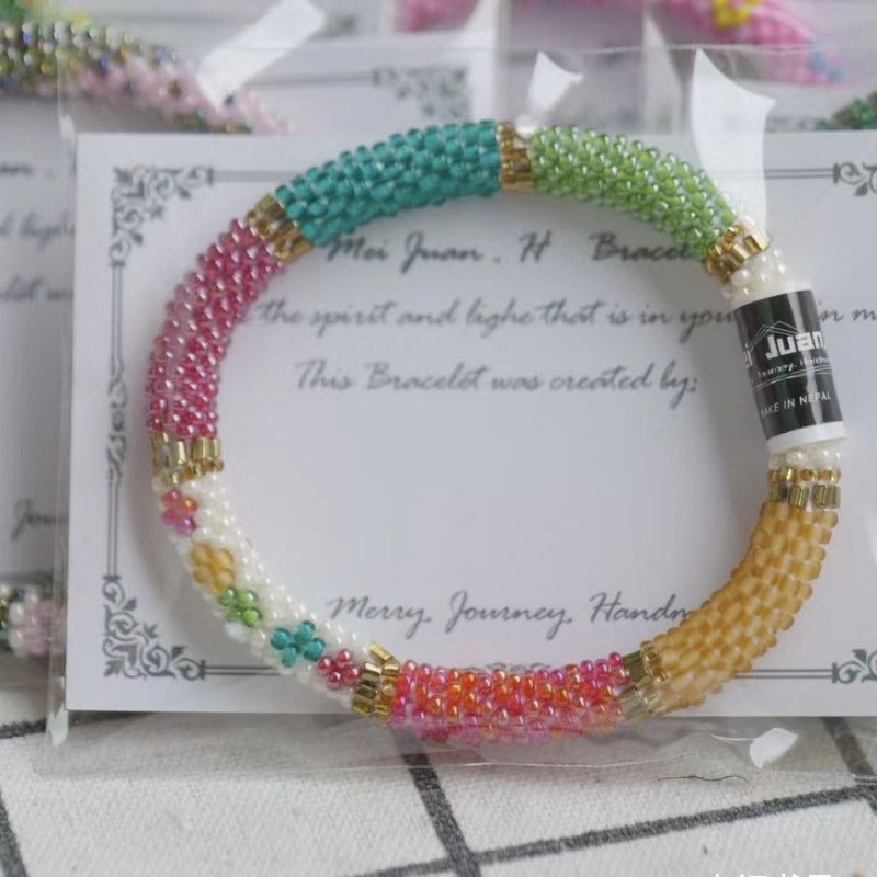 Wholesale Nepalese Hand-woven Japanese Essential Oil Diffuser Beaded Bracelet