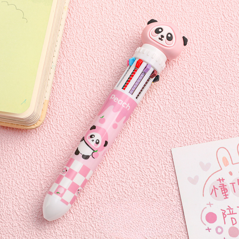 Wholesale Plastic Cute Bear Ten Color Ballpoint Pen