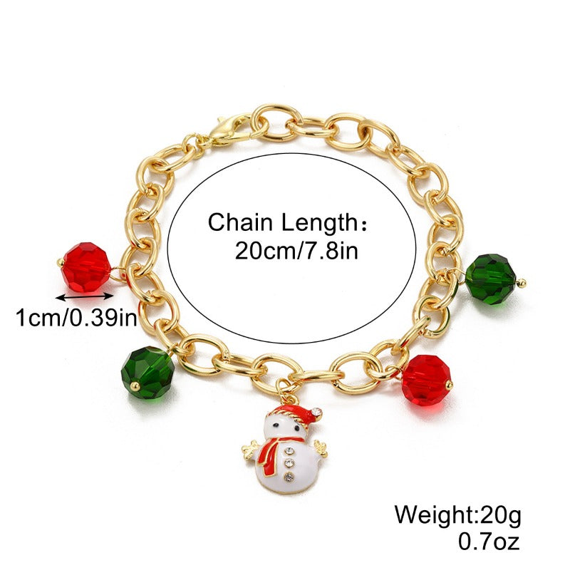 Wholesale Christmas Clay Crystal Pearl Bracelet