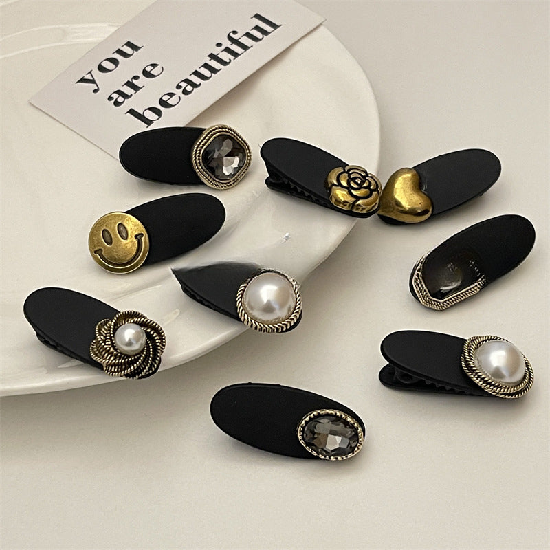 Wholesale Vintage Frosted Pearl Rhinestone Hairpin Head