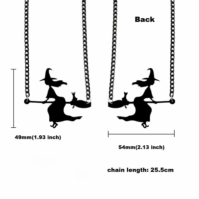 Wholesale Halloween Dark Gothic Female Clavicle Resin Necklace