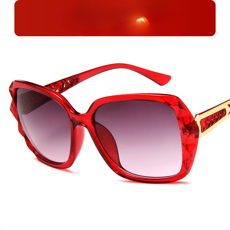 Wholesale Progressive Color Large Frame PC Sunglasses