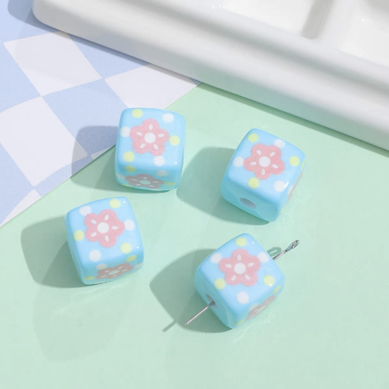 Wholesale 10pcs/pack Cute Square Bow Beads