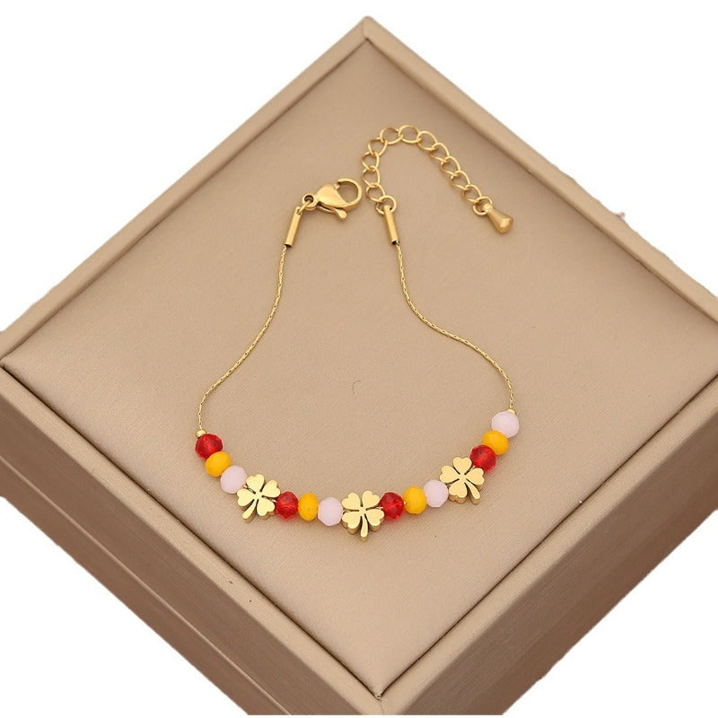 Wholesale Crystal Beaded Bracelet Butterfly Bracelet