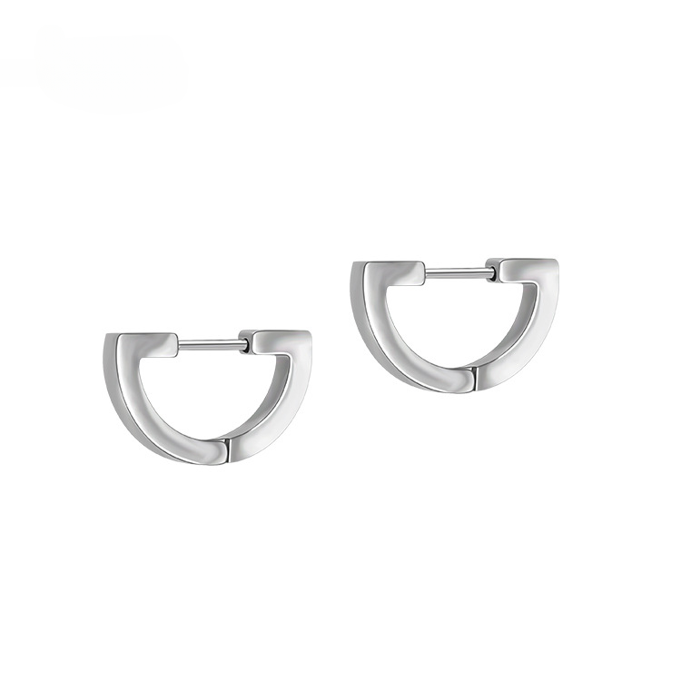 Wholesale Alien Shaped Stainless Silver Punk Earrings