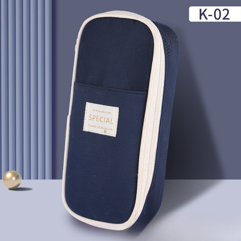 Wholesale Macaron Colored Large Capacity Canvas Pen Bag