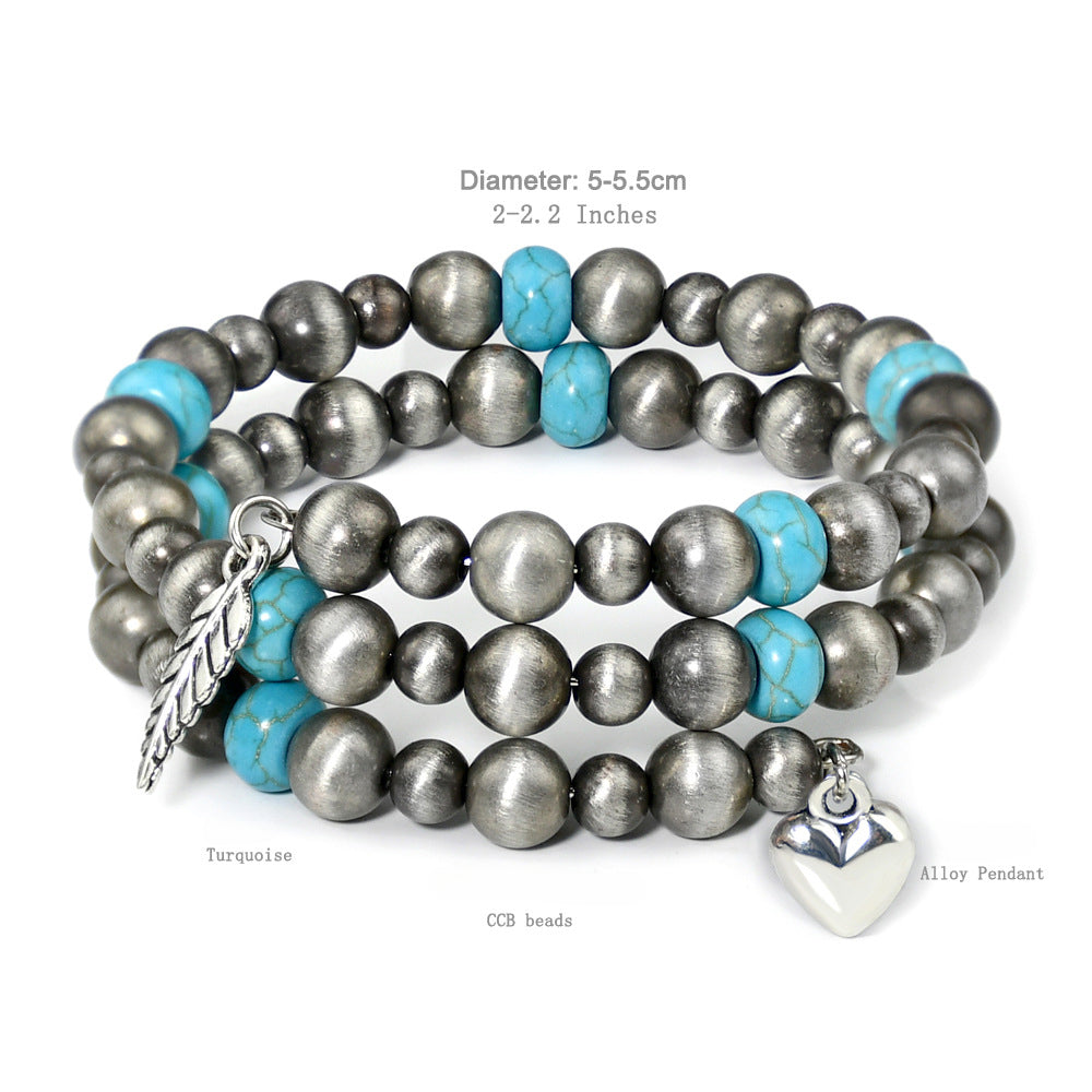 Wholesale Antique Tin Bracelets Retro Multi-layered Convergence