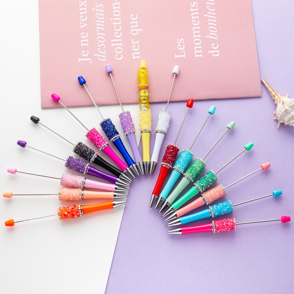 Wholesale Beadable Pen Irregular Gravel Rhinestones DIY Pens