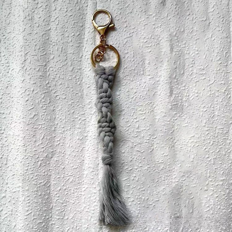 Wholesale Hand Woven Cotton Thread Keychain