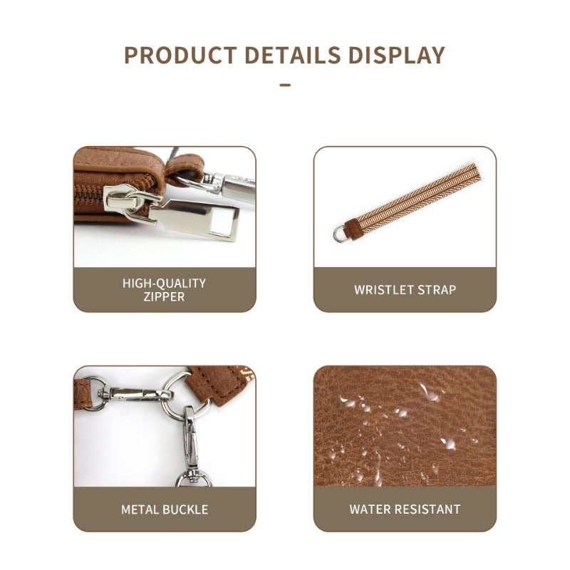 Wholesale Multifunctional Fashion Women's Wristlet Portable Simple Bank Card Mini Cow PU Wallet