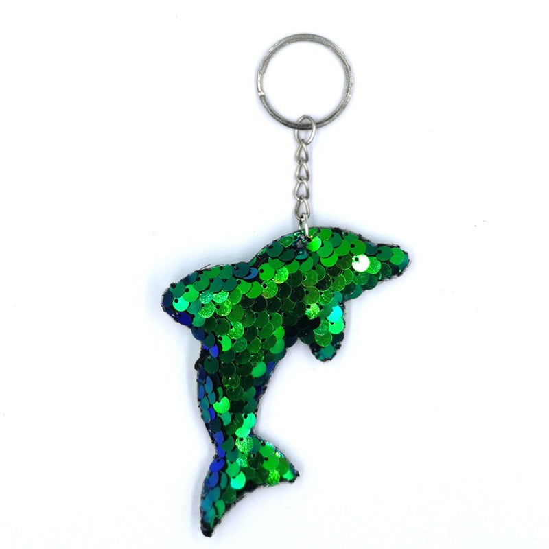 Wholesale Reflective Bright Face Dolphin Bag Keychains