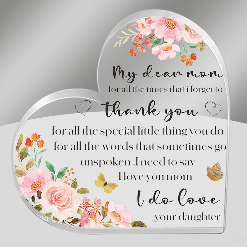 Wholesale Valentine's Day, Mother's Day Gifts, Father's Day Acrylic Love Transparent Ornaments