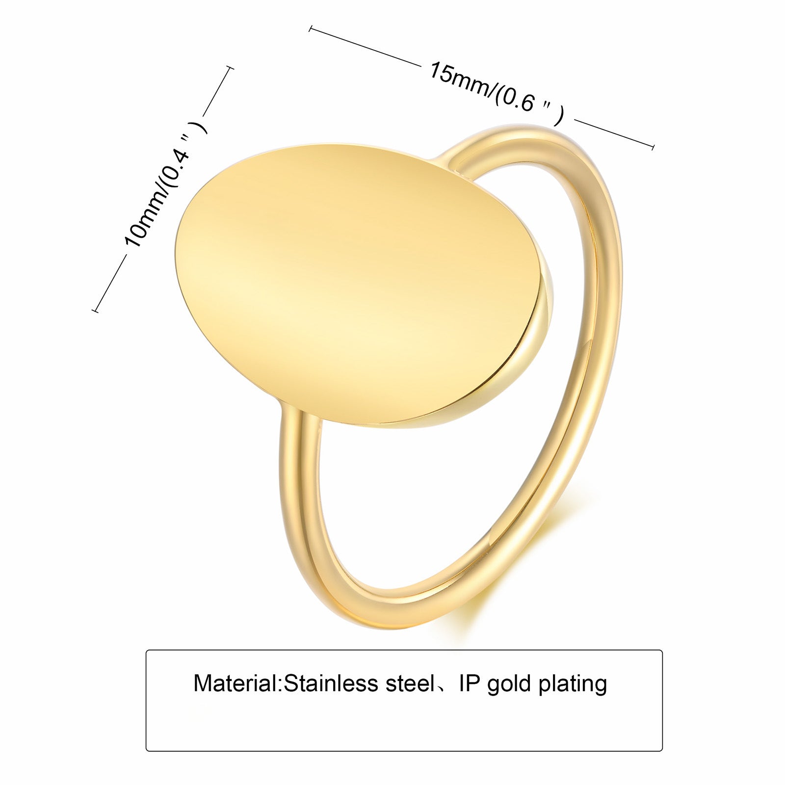 Wholesale Geometric Smooth and Simple Personalized Titanium Steel Rings