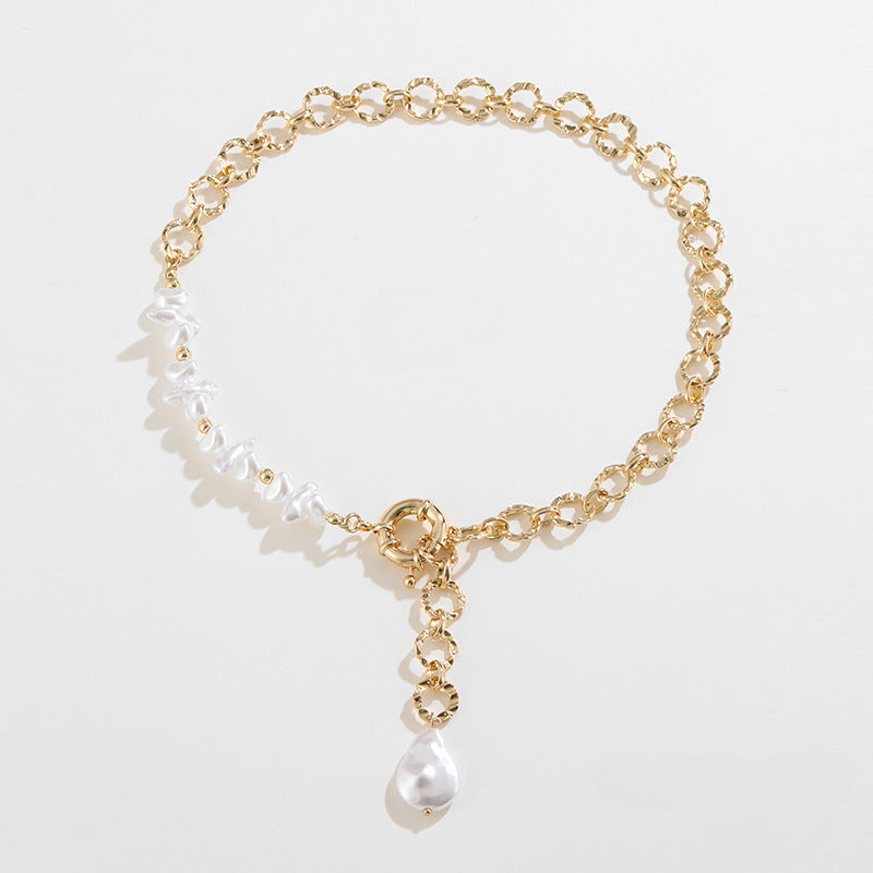 Wholesale Handmade Beaded Imitation Baroque Pearl Pendant Necklaces