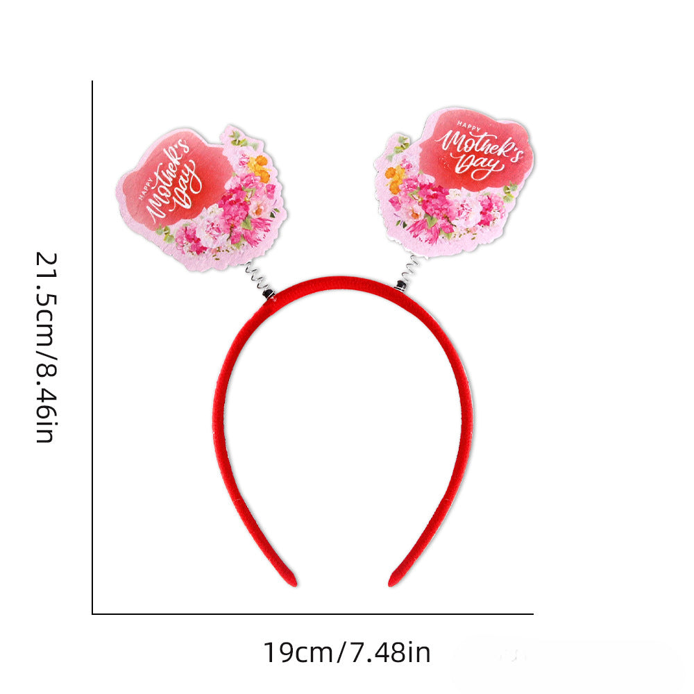 Wholesale Mother's Day Party Decorative Plastic Hair Hoops