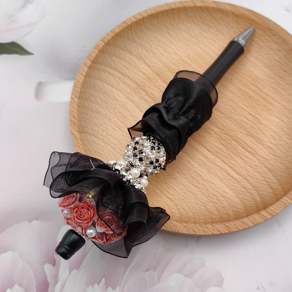 Wholesale Beaded Pen Handmade Boutique Lace Bouquet Beaded Pen Souvenirs