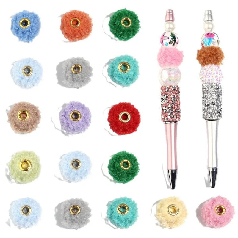 Wholesale 10pcs Colorful Fuzzy Spacer Beads