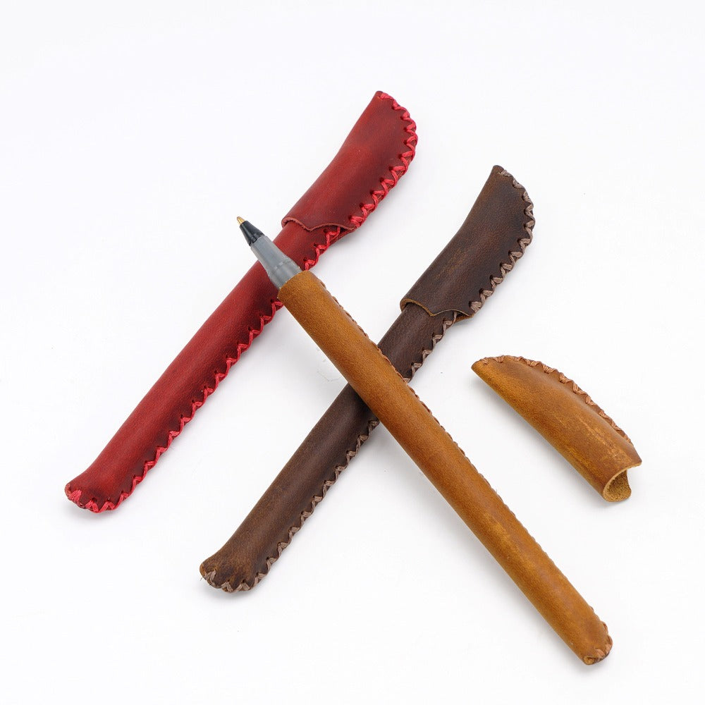 Wholesale Handmade Cowhide Creative Retro Pencil Case