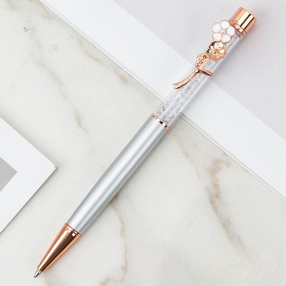 Wholesale Creative Flower Metal Rhinestone Ballpoint Pen