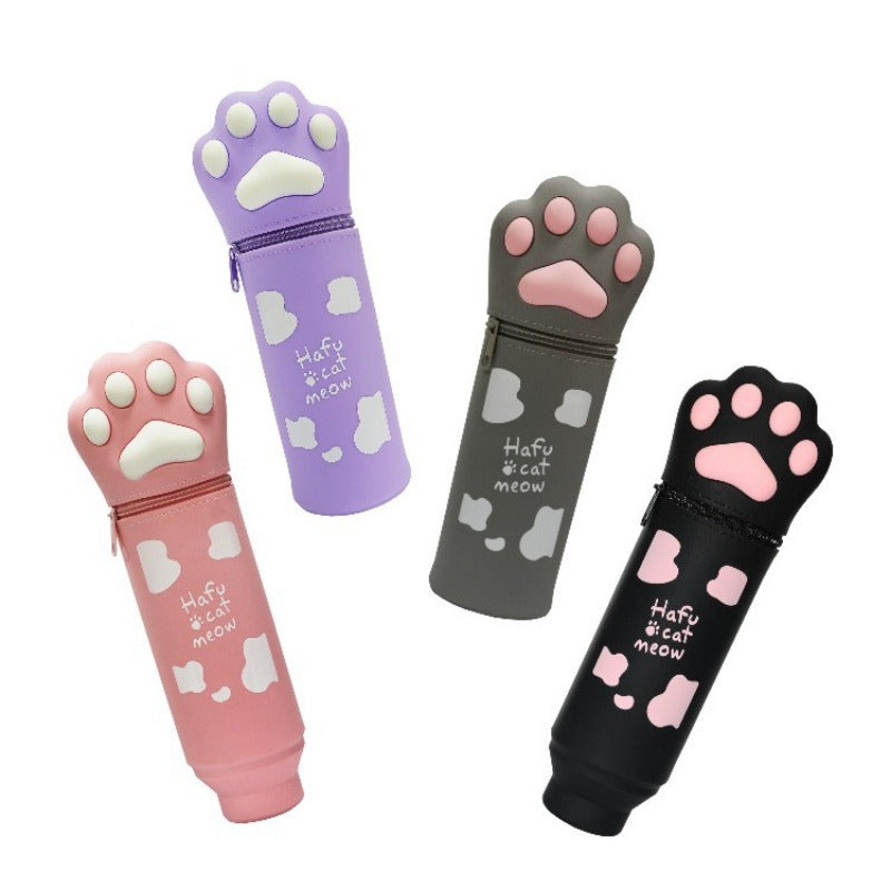 Wholesale Cartoon Cute Cat Claw Silicone Pen Case Retractable Pen Holder