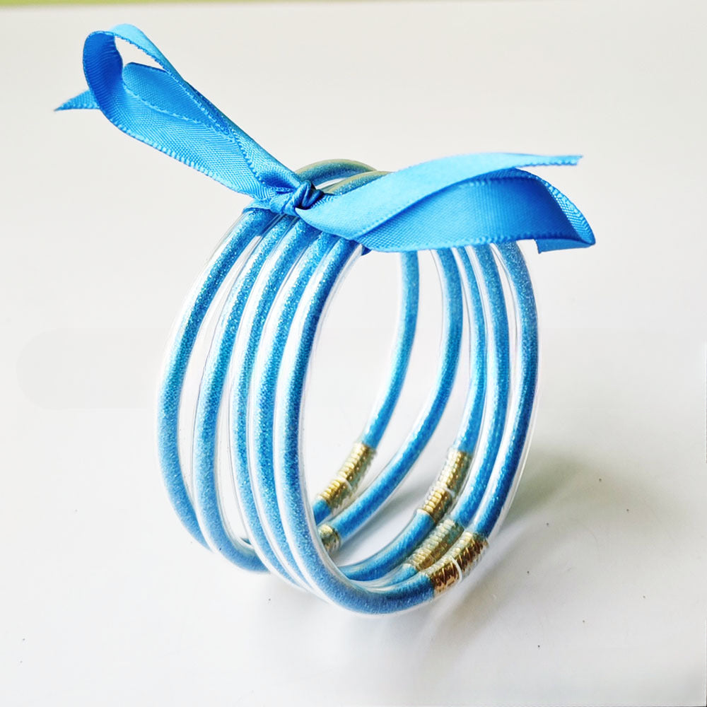 Wholesale Silicone Women's Bow Gold Powder Bracelet