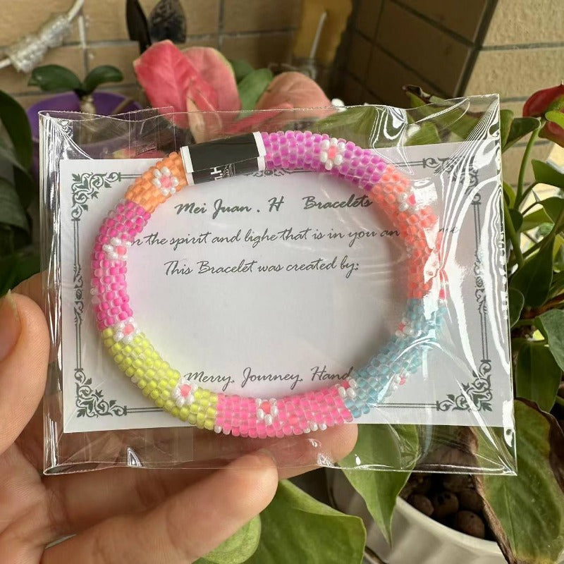 Wholesale Nepalese Hand-woven Japanese Essential Oil Diffuser Beaded Bracelet