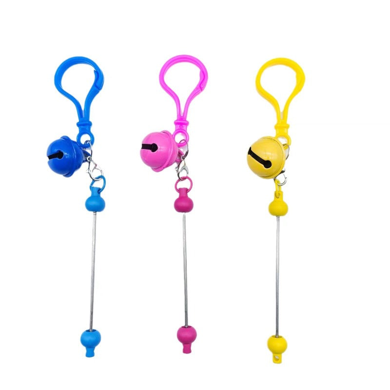 Wholesale DIY Cute Accessories Bell Handmade Bead Colored Keychains