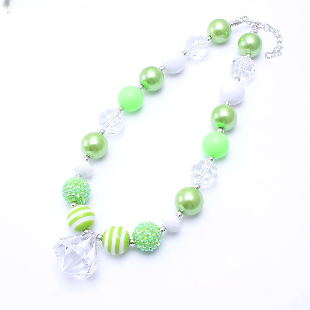 Wholesale Green Children's Beaded Necklace