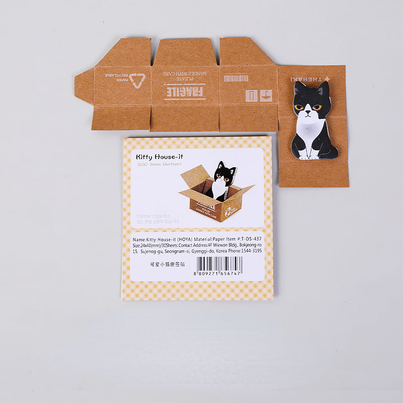 Wholesale Paper Carton Cute Carton Cat Note Book Note Sticker
