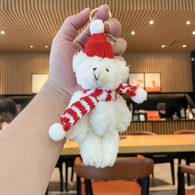 Wholesale Christmas Plush Lamb Doll Keychain