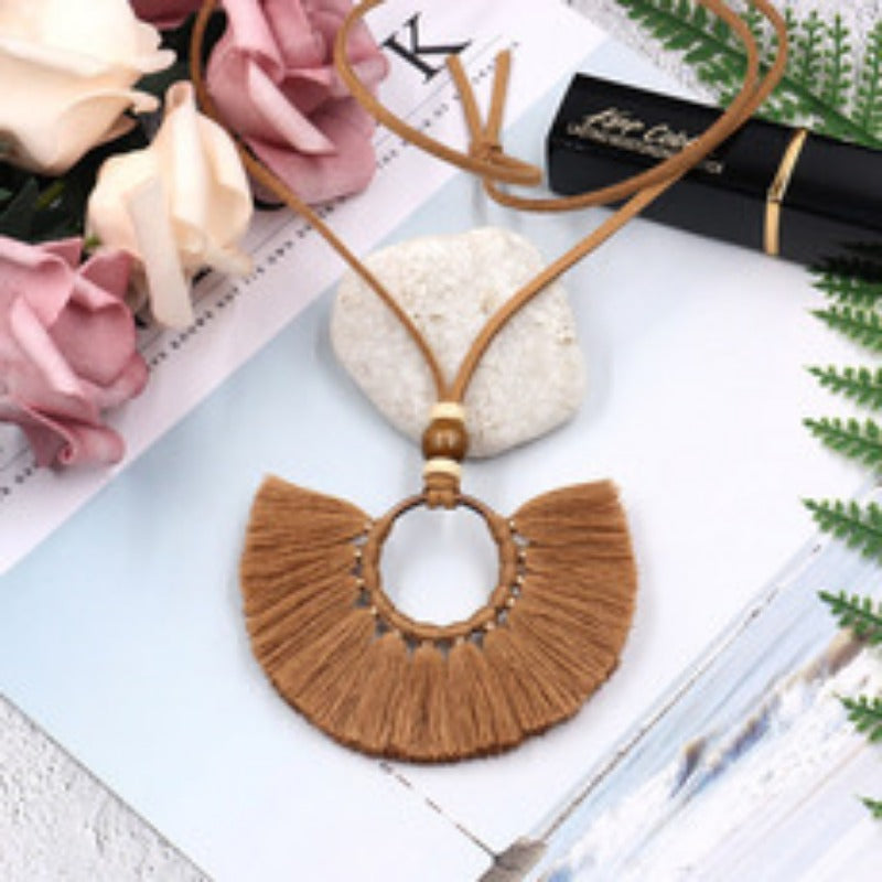 Wholesale Alloy Creative Tassel Long Necklace