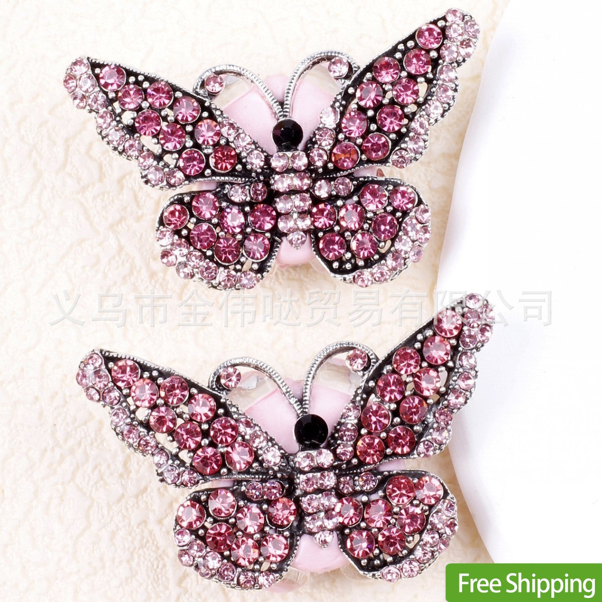 Wholesale 10pcs Butterfly Acrylic Rhinestone Diy Beads