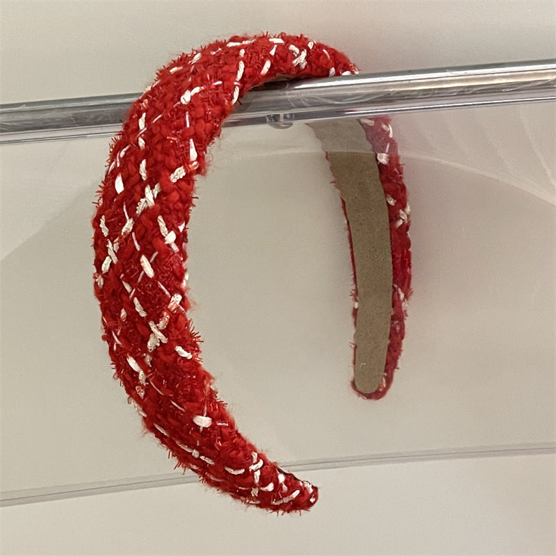 Wholesale New Year's Red Female High Skull Crest High-class Headband