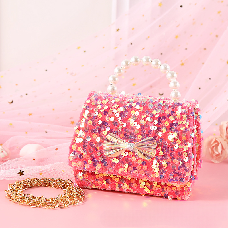 Wholesale Ultrafine Fiber Sequin Butterfly Children's Bags