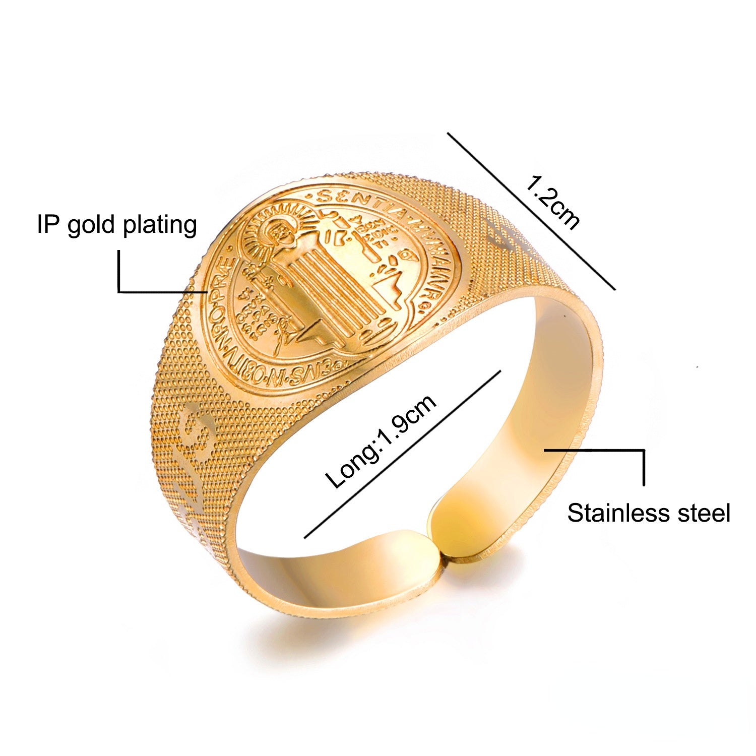 Wholesale Stainless Steel Jesus Ring