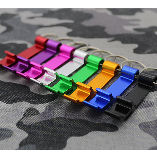 Venta al por mayor Llavero abrebotellas de aleación de aluminio