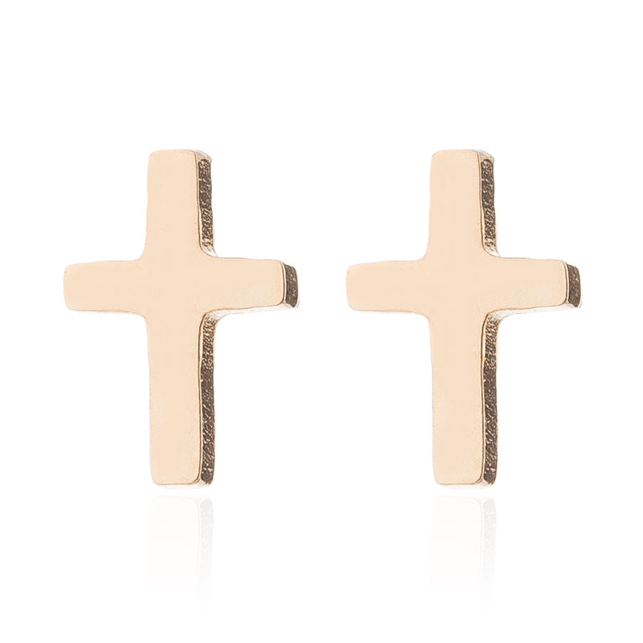 Wholesale Stainless Steel Cross Ear Studs Earrings